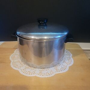 Vintage Farberware 4 Qt Sauce Pan with Lid  Aluminum Clad Stainless Steel